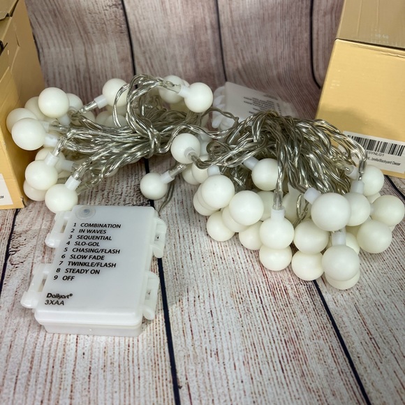 NEW IN BOX 2-13 Foot LED String Lights, small bulbs. Battery operated. - Picture 2 of 4